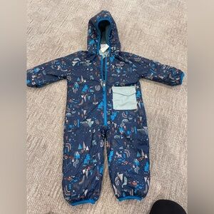 Patagonia Kids Bodysuit - Navy with Multicolor Print
